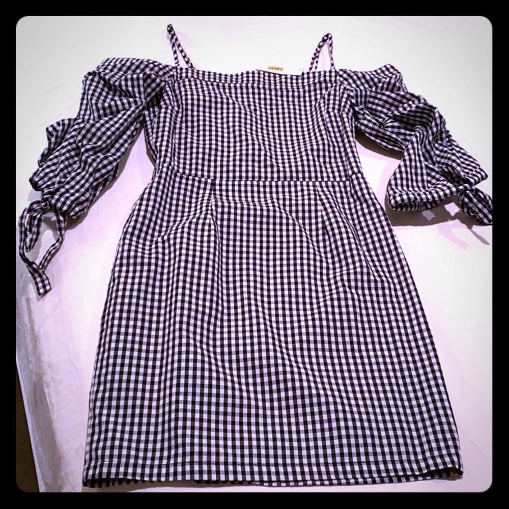 Cute Sugar Lips black/white gingham dress, XS, NWT